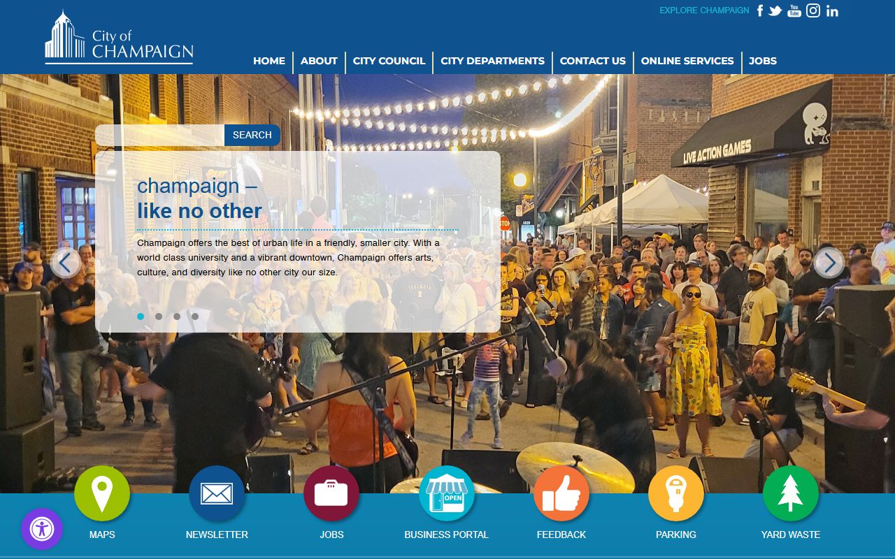 City of Champaign website for marriage license information