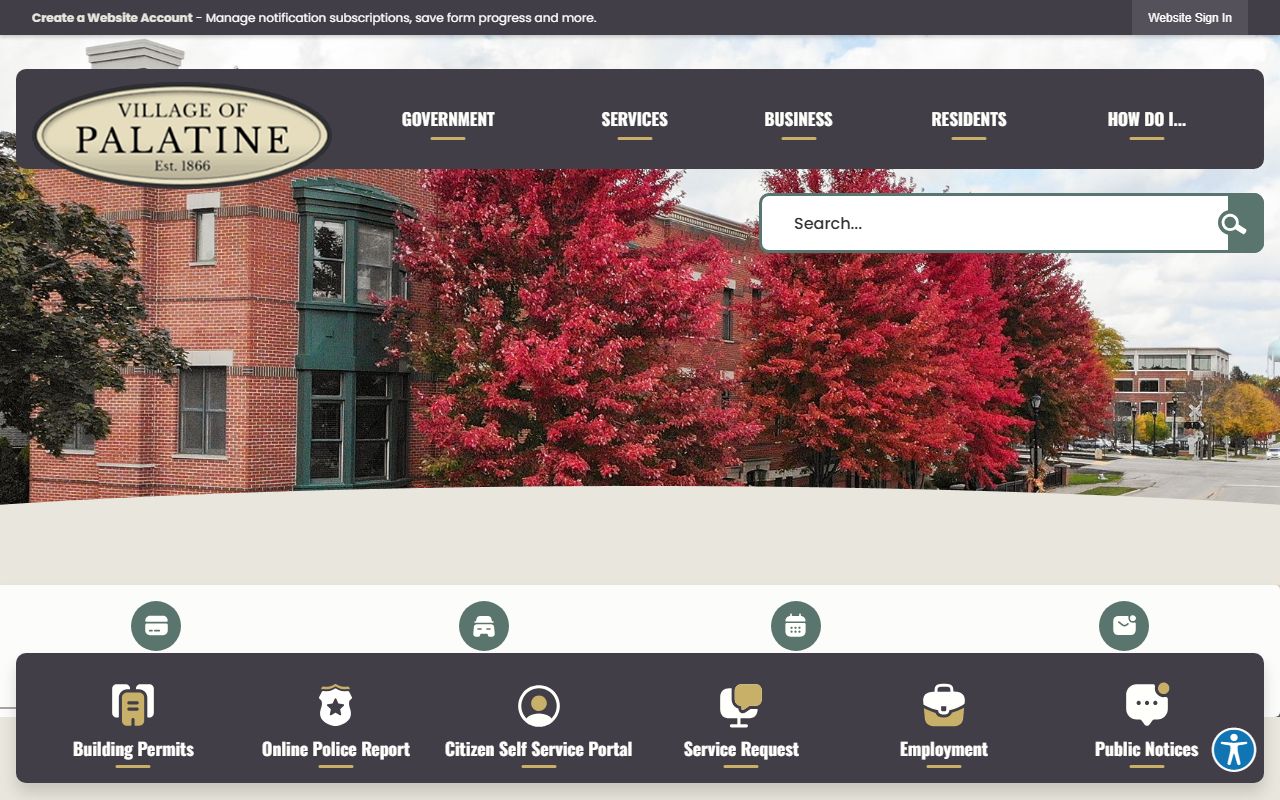 Village of Palatine website for Palatine marriage license information