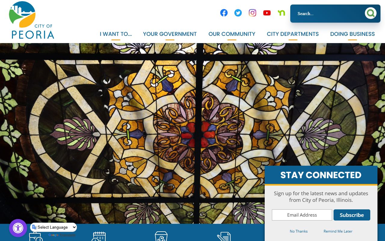 City of Peoria website for marriage license information